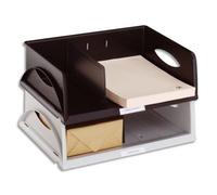 LEITZ Corbeille Sorty format paysage A4 Maxi - Noir- L 40,5 x H 12,5 x P 30 cm