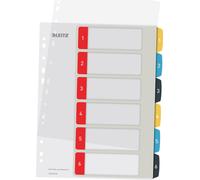 Leitz Cosy A4 index plastiques complets, étiquetés par ordinateur 1-6