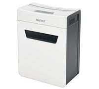 Leitz Déchiqueteuse de papier IQ 4M Premium P5 pour bureau et maison, microcut, 4 feuilles, poubelle 14 l, très silencieuse/compacte, série Protect, blanche, 80940000, 1 unité