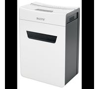 Leitz Destructeur de Papier 80950000 : Micro-broyage P-5, 6 Feuilles, 18L, Tactile, Anti-bourrage, Accepte Agrafes & Trombones, 351x204x355mm