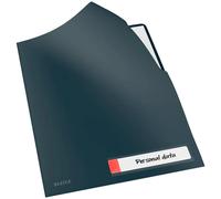 Leitz Pochette plastique A4 47080019 – Lot de 3, 40 feuilles, chemise de coin, Gris Cosy