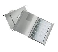 Leitz - Dossiers Suspendus Alpha fichier Personnel 230 g Gris lateralmente Ouvert du Anneaux 15, 30041085