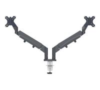 Leitz Ergo - Bras pour Écran PC, Support Double pour 2 Écrans jusqu'à 32", Libère de l'espace sur Votre Bureau, Coloris Gris, 65370089