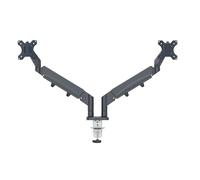 Leitz Ergo - Bras pour Écran PC, Support Double pour 2 Écrans jusqu'à 32", Libère de l'espace sur Votre Bureau, Coloris Gris, 65370089