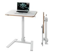 Leitz Ergo Bureau Assis-Debout Compact Pliable: Bureau Amovible pour Ordinateur, Compact et léger avec poignée intégrée, pour télétravail, Jusqu’à 20 kg, 65cm x 46cm, Blanc, 65880001