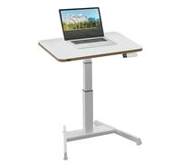 Leitz Ergo - Bureau Assis-Debout Électrique avec Prise UK, Bureau Debout Ergonomique, Capacité 80kg, Petit Bureau 80 cm x 60 cm, Gamme Ergo, Coloris Blanc, 65341001