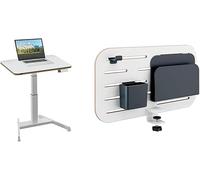 Leitz Ergo - Bureau Assis-Debout électrique, Ergonomique, Adapté aux Petits espaces ou comme Table d'appoint ; Capacité 20kg, Bureau Compact 80 cm x 60 cm, Gamme Ergo, Coloris Blanc, 65340001