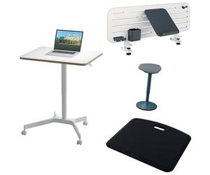 Leitz Ergo - Bureau Assis-Debout électrique, Ergonomique, Adapté aux Petits espaces ou comme Table d'appoint ; Capacité 20kg, Bureau Compact 80 cm x 60 cm, Gamme Ergo, Coloris Blanc, 65340001