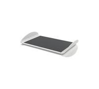 LEITZ Ergo - Coussin Repose-Pieds Ergonomique & Ajustable, 2 Hauteurs au Choix, Gamme Ergo, Coloris Gris Clair / Blanc, 65030085