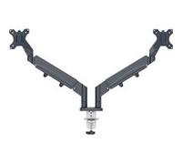 LEITZ Ergo - Bras pour Écran PC, Support Double pour 2 Écrans jusqu'à 32", Libère de l'espace sur Votre Bureau, Coloris Gris, 65370089