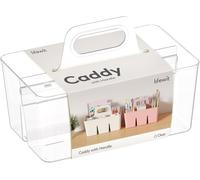 Leitz Ergo - Petit Panneau Perforé Mural, Organiseur Brochable Pour Bureau De 35mm Max, Accessoires Avec Porte-Crayon/Carnet & Crochet Pour Casque, 42 X 25 Cm, Gamme Ergo, Coloris Blanc, 65480000