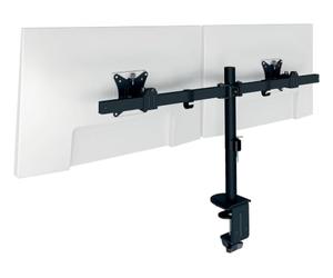 Leitz Ergo Slim Support Double Écran Ergonomique Peu encombrant | Bras 2 moniteurs jusqu'à 32 pouces et 10 kg, certifié IGR, VESA, inclinaison pivotement, télétravail, 95% acier