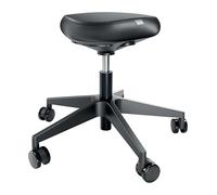 Leitz Tabouret Ergo – Ergonomique sur roulettes, Hauteur réglable 46–59 cm, Noir