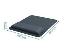 Leitz Ergo - Tapis de souris avec repose-poignets - adjustable - gris foncé Gris foncé G