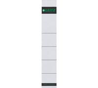 Leitz Étiquettes de Remplacement pour Classeurs à Levier en Plastique avec Dos 50 mm, Court et Étroit, 32 x 190mm, Carton, 16080085, Gris, Lot de 10 Étiquettes
