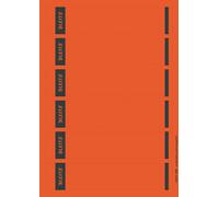 LEITZ Étiquette dos classeur 39 x 192 mm courte étroite rouge 150 pièces