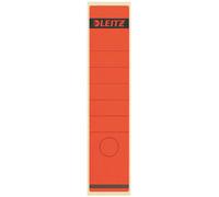 Leitz Étiquettes Self Adhesive pour Classeurs à Levier Couverture Papier et Dos 80 mm, Large, Long, 61,5 x 285 mm, Papier, 16400025, Rouge, Lot de 10 Étiquettes