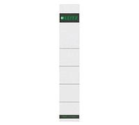 Leitz Étiquettes de Remplacement pour Classeurs à Levier en Plastique avec Dos 50 mm, Court et Étroit, 32 x 190mm, Carton, 16080085, Gris, Lot de 10 Étiquettes