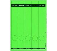 Leitz Étiquettes Imprimables PC pour Classeurs à Levier Couverture Papier, Étroit, Long, Vert, 39 x 285 mm, Papier, 16880055, Lot de 125 Étiquettes