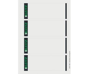 Leitz Étiquettes Imprimables PC pour Classeurs à Levier Couverture Papier, Large, Court, Gris, 61,5 x 192 mm, Papier, 16850085, Gris, Lot de 400 Étiquettes