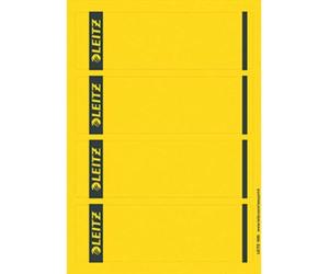 Leitz Étiquettes Imprimables PC pour Classeurs à Levier Couverture Papier, Large, Court, Jaune, 61,5 x 192 mm, Papier, 16852015, Lot de 100 Étiquettes