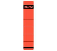 Leitz Étiquettes Self Adhesive pour Classeurs à Levier Couverture Papier et Dos 50 mm, Étroit, Court, 39 x 192 mm, Papier, 16430025, Rouge, Lot de 10 Étiquettes