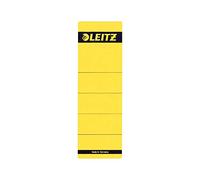 Leitz Étiquettes Self Adhesive pour Classeurs à Levier Couverture Papier et Dos 80 mm, Large, Court, 61,5 x 192 mm, Papier, 16420015, Jaune, Lot de 10 Étiquettes