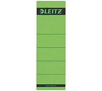 Leitz Étiquettes Self Adhesive pour Classeurs à Levier Couverture Papier et Dos 80 mm, Large, Court, 61,5 x 192 mm, Papier, 16420055, Vert, Lot de 10 Étiquettes