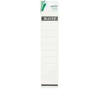 Leitz Étiquettes Self Adhesive pour Classeurs à Levier Couverture Papier et Dos 80 mm, Large, Long, 61,5 x 285 mm, Papier, 16401001, Blanc, Lot de 10 Étiquettes