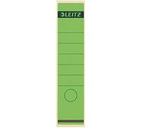 Leitz Étiquettes Self Adhesive pour Classeurs à Levier Couverture Papier et Dos 80 mm, Large, Long, 61,5 x 285 mm, Papier, 16400055, Vert, Lot de 10 Étiquettes