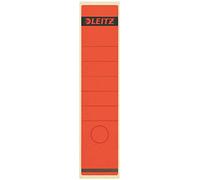 Leitz Étiquettes Self Adhesive pour Classeurs à Levier Couverture Papier et Dos 80 mm, Large, Long, 61,5 x 285 mm, Papier, 16400025, Rouge, Lot de 10 Étiquettes