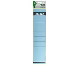 Leitz Étiquettes Self Adhesive pour Classeurs à Levier Couverture Papier et Dos 80 mm, Large, Long, 61,5 x 285 mm, Papier, 16400035, Bleu, Lot de 10 Étiquettes