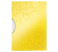 Leitz Farde ColorClip A4, Capacité 30 Feuilles, Plastique Souple, Jaune, WOW, 41850016