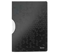Leitz Farde ColorClip A4, Capacité 30 Feuilles, Plastique Souple, Noir, WOW, 41850095