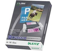 Leitz Pochettes de plastification 74840000 – A4 250 microns Transparent Brillant – Pack de 100