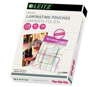 Leitz Film de plastification à chaud, A6, paquet de 100, brillant, transparent, épaisseur de film 125 mic, 33806