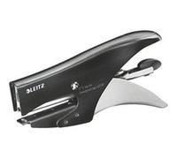 Leitz heftzange style, heftleistung 15 blatt, satin-schwarz kleine heftzange, einlegetiefe 49,5 mm, fr heftklammern nr. 10, ge G