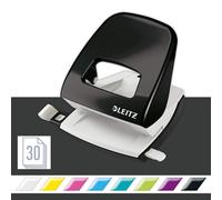 Leitz Hole Punch, 30 Sheets, Guide Bar with Format Markings, Metal, WOW Range, 5