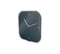 Leitz - Horloge Murale en Verre, Design Moderne, Quartz Silencieux Sans Tic-Tac, Surface Effaçable pour Notes, Verre Trempé Résistant aux Rayures, Gris Cosy, 90170089