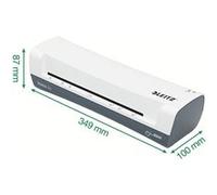 Leitz iLAM Plastifieuse 4-en-1 A4 à chaud – 5 feuilles 80–125 µm, Blanc/Gris