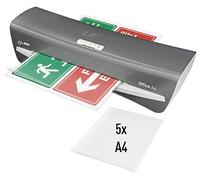 Leitz iLAM Home Office A4 Argent - Plastification rapide en 25s et polyvalente pour pochettes de 80 à 125 microns, idéale pour une utilisation à domicile ou en petit bureau ( 72510084)