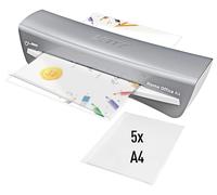 Leitz Plastifieuse A4 iLAM Home Office – Préchauffage 3 min, 75–125 µm, gris, pochettes incluses