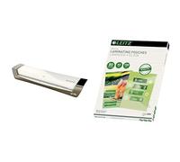 Leitz iLAM Office A3 - Plastifieuse rapide et polyvalente ( 72530084) + Leitz, Pochettes de plastification, 80 microns, Format A4, Pack de 100 pochettes, 33818