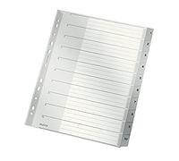 Intercalaires en plastique numériques a4 large 1-10 gris leitz 12800000 G