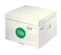 Leitz Infinity 61030000 Lot de 20 boîtes d'archives avec couvercle à charnière Blanc Taille M
