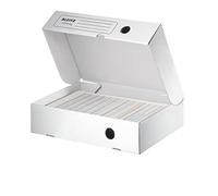 Leitz Infinity Boîte à Archive, A4, Large Ouverture, Boîte Transfert, Carton Ondulé Sans Acide, Capacité 600 Feuilles, Blanc, 61000000