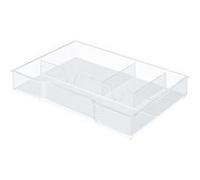 Leitz Organiseur pour Blocs de Classement Leitz Plus et WOW, 4 Compartiments, Transparent, 52150002 - 245 x 33 x 165 mm