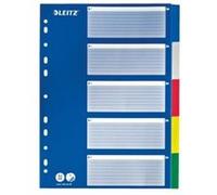 Leitz intercalaire en plastique, blanc, a4, de 5 pices, 12556000 G