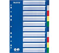 LEITZ Intercalaire en plastique vierge A4 10 pièces multicolore