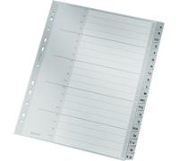Leitz 1260 Répertoire DIN A4, extra-large A-Z polypropylène gris 20 onglets 12600000